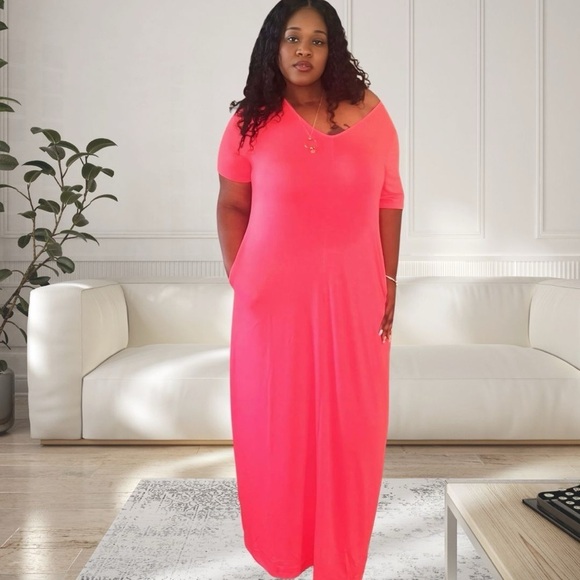 Neon Coral Maxi - Picture 2 of 5